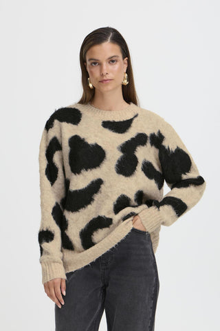 B Young Minyax Animal Print Jumper