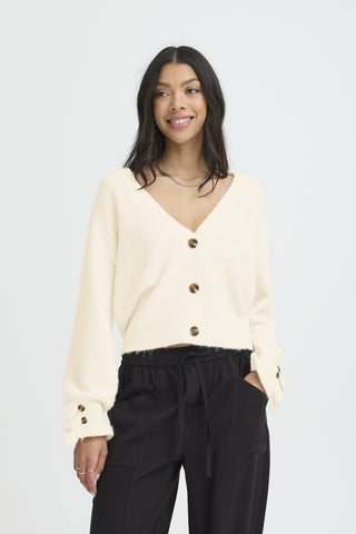 b.young BYOMEA FRILL CARDIGAN