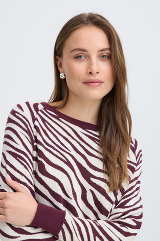 b.young Mmorla Oneck Jacquard Jumper
