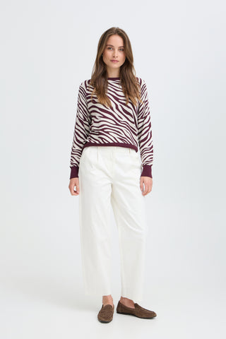 b.young Mmorla Oneck Jacquard Jumper