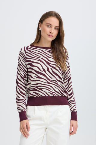 b.young Mmorla Oneck Jacquard Jumper