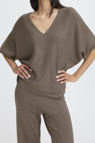 B Young Orla Short Sleeve V Neck Knit