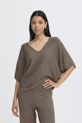 B Young Orla Short Sleeve V Neck Knit