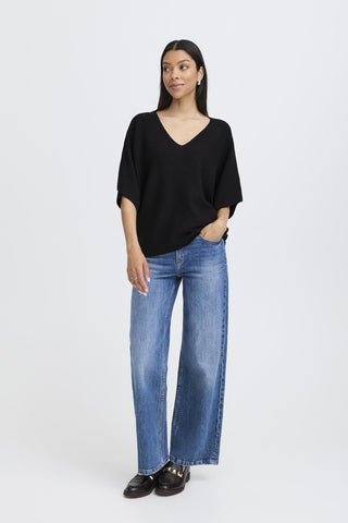 B Young Orla Short Sleeve V Neck Knit