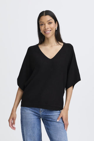 B Young Orla Short Sleeve V Neck Knit