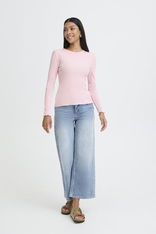 b.young Sinne Long Sleeve Rib T-Shirt