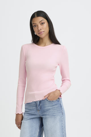 b.young Sinne Long Sleeve Rib T-Shirt