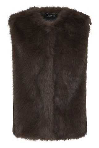 b.young Cesille Faux Fur Waistcoat