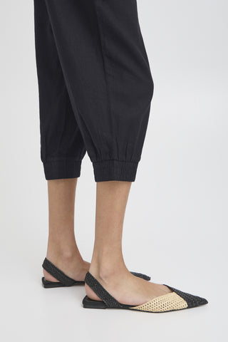 B Young Falakka Linen Blend Capri Trousers