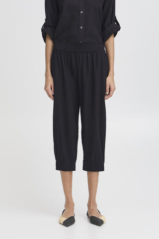 B Young Falakka Linen Blend Capri Trousers