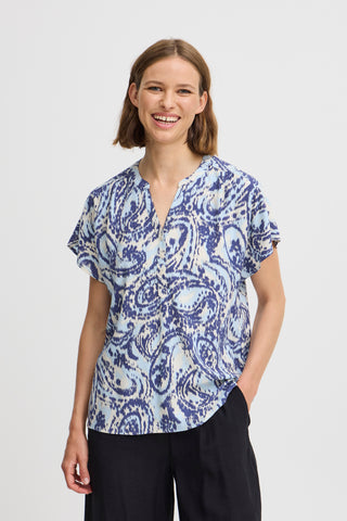 B Young  Joella Short Sleeve V Neck Top