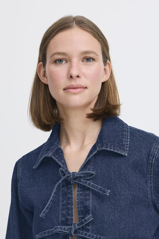 B Young Lukan Denim Tie Front Shirt