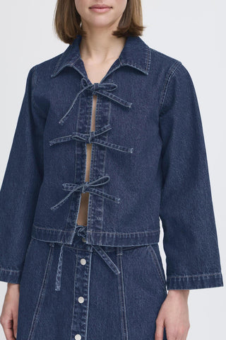 B Young Lukan Denim Tie Front Shirt