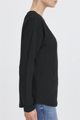 b.young Pamila Long Sleeve V-Neck T-shirt