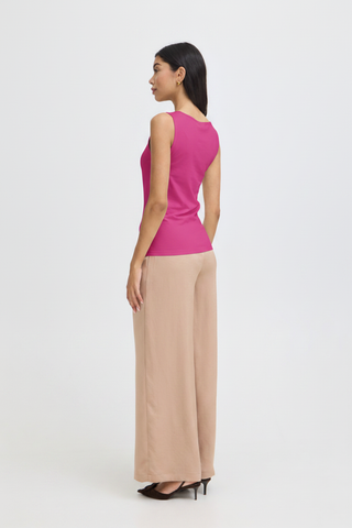Back shot with fuchsia pink top