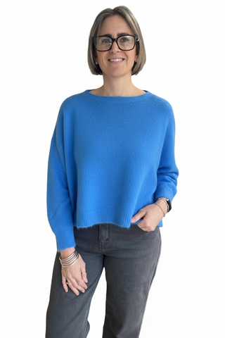 Bright blue alpaca jumper