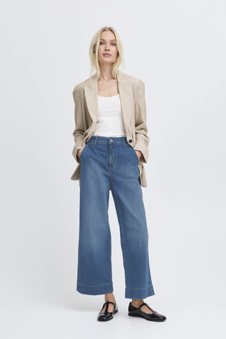 B Young Komma 28" Leg High Waist Wide Leg Jeans