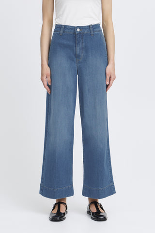 B Young Komma 28" Leg High Waist Wide Leg Jeans