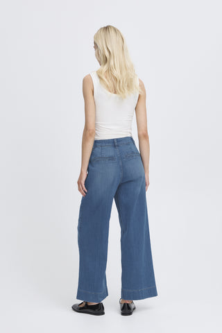 B Young Komma 28" Leg High Waist Wide Leg Jeans