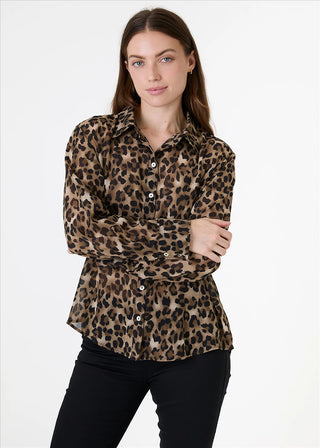 Dreams Leopard Print Chiffon Shirt