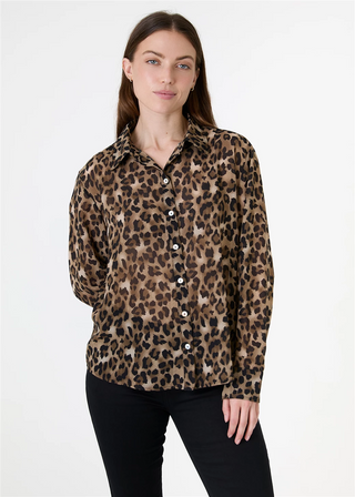 Dreams Leopard Print Chiffon Shirt