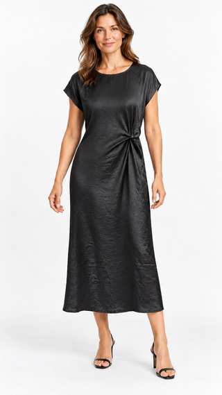 Dreams Midaxi Twist Front Satin Dress