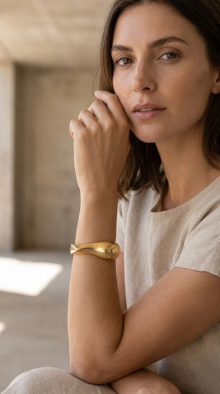 Envy Worn wide hinged bangle