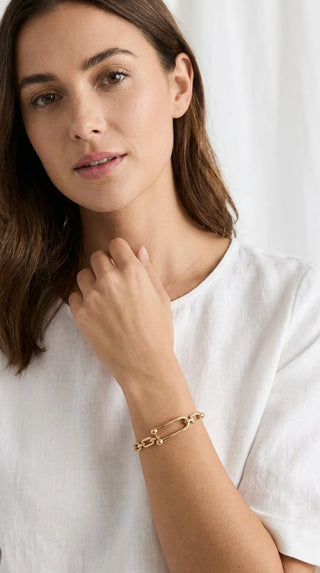 Envy beaded elasticated bracelet with bar design