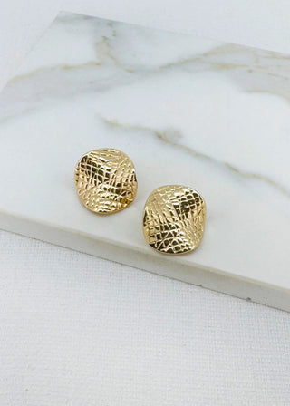 Envy Round Wavy Textured Earring
