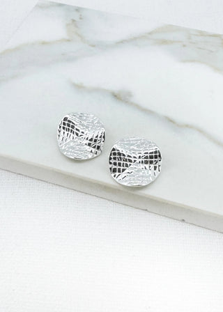 Envy Round Wavy Textured Earring