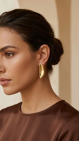 Envy statement gold earring