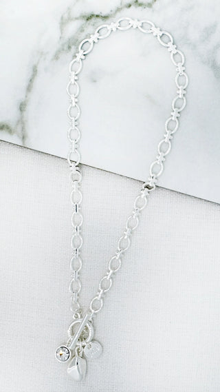 Envy Short Link T-bar and Charm Necklace