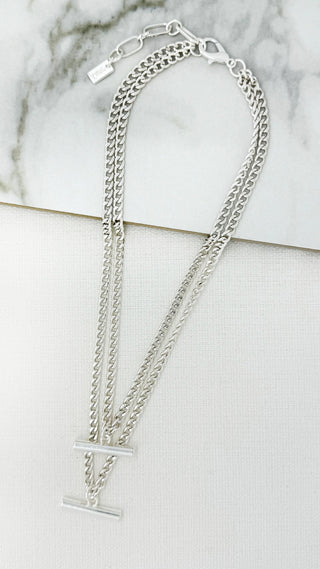 Envy Short Double Layer T-bar Necklace
