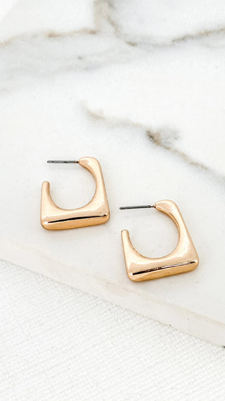 Envy Gold Square Hoop Earrings