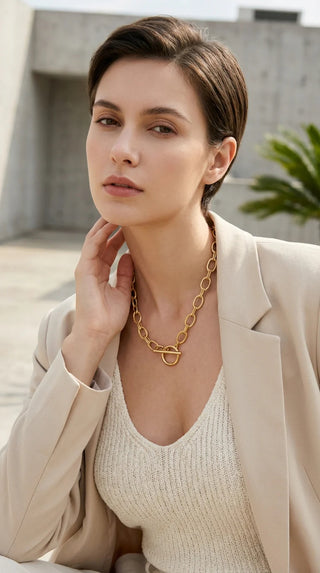 Envy Short Link T-Bar Necklace