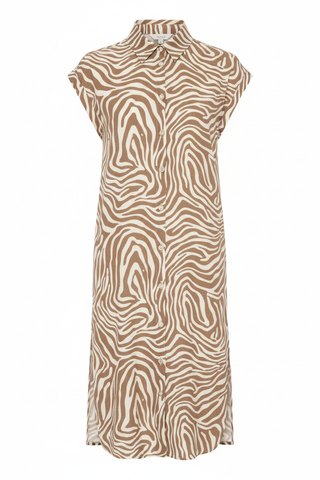 Falakka Shirt Dress in Woodsmoke Animal Print