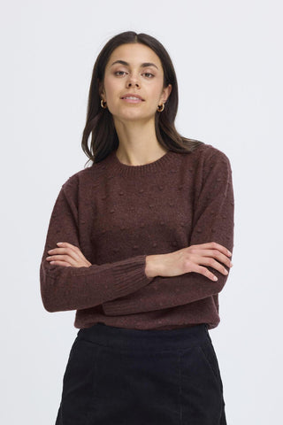Fransa Elise Textured Spot Pullover