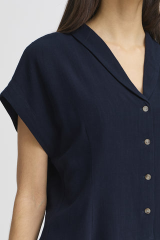 Fransa Atel Capped Sleeve Shirt