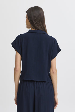 Fransa Atel Capped Sleeve Shirt