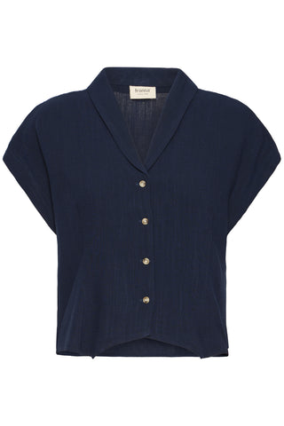 Fransa Atel Capped Sleeve Shirt