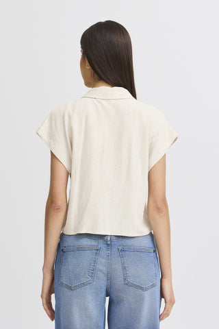 Fransa Atel Capped Sleeve Shirt