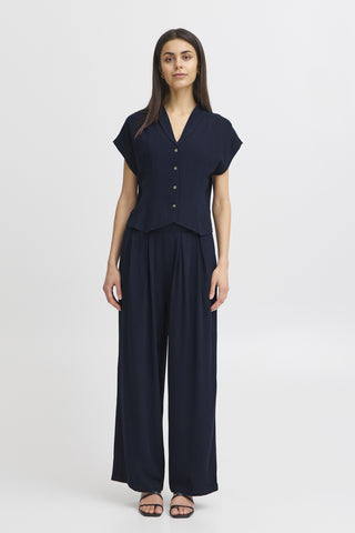 Fransa Atel Capped Sleeve Shirt