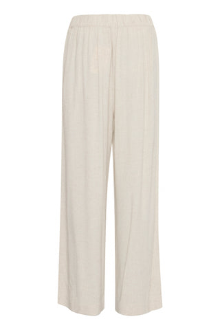 Fransa Atel Wide Leg Linen Mix Trousers