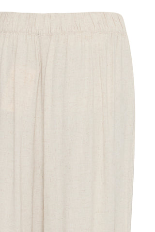 Fransa Atel Wide Leg Linen Mix Trousers