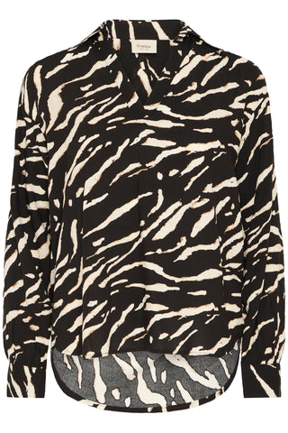 Fransa Flowy Notch Neck Blouse