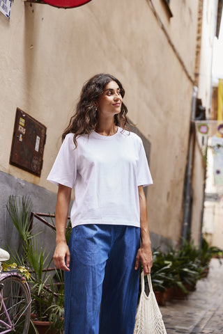 Fransa Kindra Wide Leg Denim Trousers
