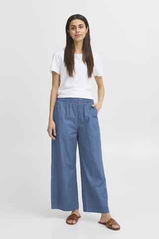 Fransa Kindra Wide Leg Denim Trousers
