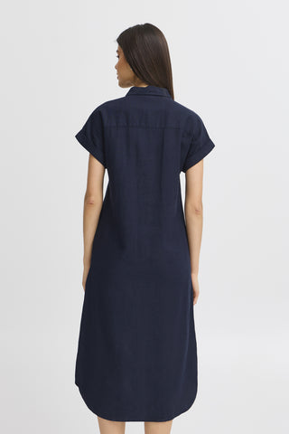 Fransa Mallia Capped Sleeve Shirt Dress