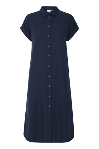 Fransa Mallia Capped Sleeve Shirt Dress