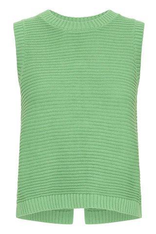 Ichi Dotties Sleeveless Waistcoat with Tie Back Detail